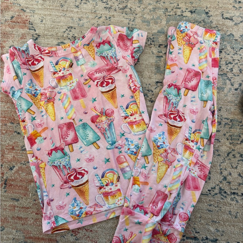 Posh Peanut Pink Ice Cream Kids Pajamas